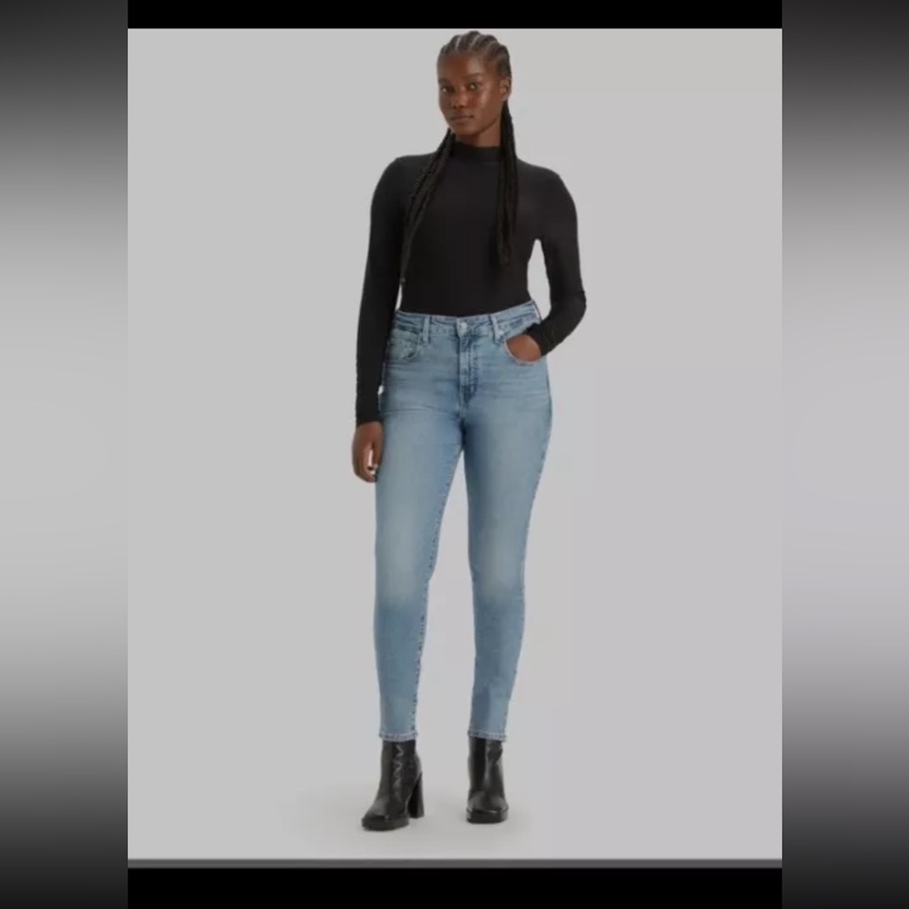 Levis 721 Jeans Sz 22 W Womens Blue Stretch Pants Ladies High Rise Skinny
